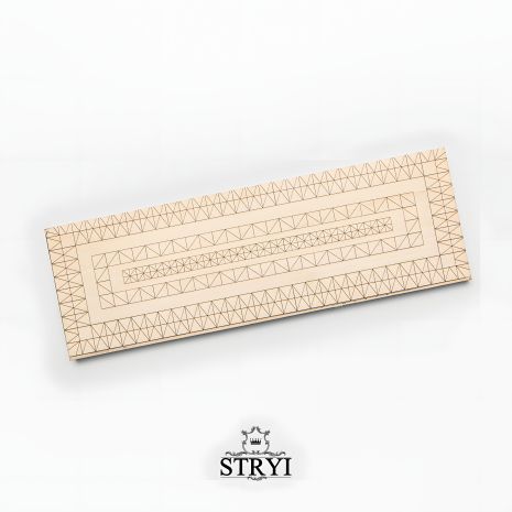 Тренировочная дощечка STRYI для резьбы, липа, с чертежом, 300*100*20мм