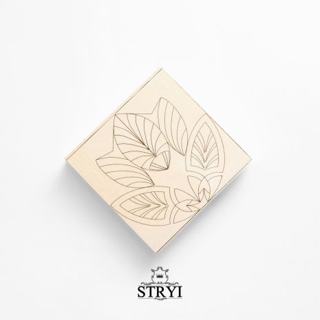 Дощечка тренировочная STRYI для резьбы с чертежом, липа, 100*100*20мм Дощечка тренировочная STRYI для резьбы с чертежом, липа, 100*100*20мм