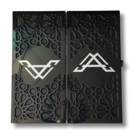 Нарды из чёрного камня с логотипом 58×28×5см Нарды из чёрного камня с логотипом 58×28×5см