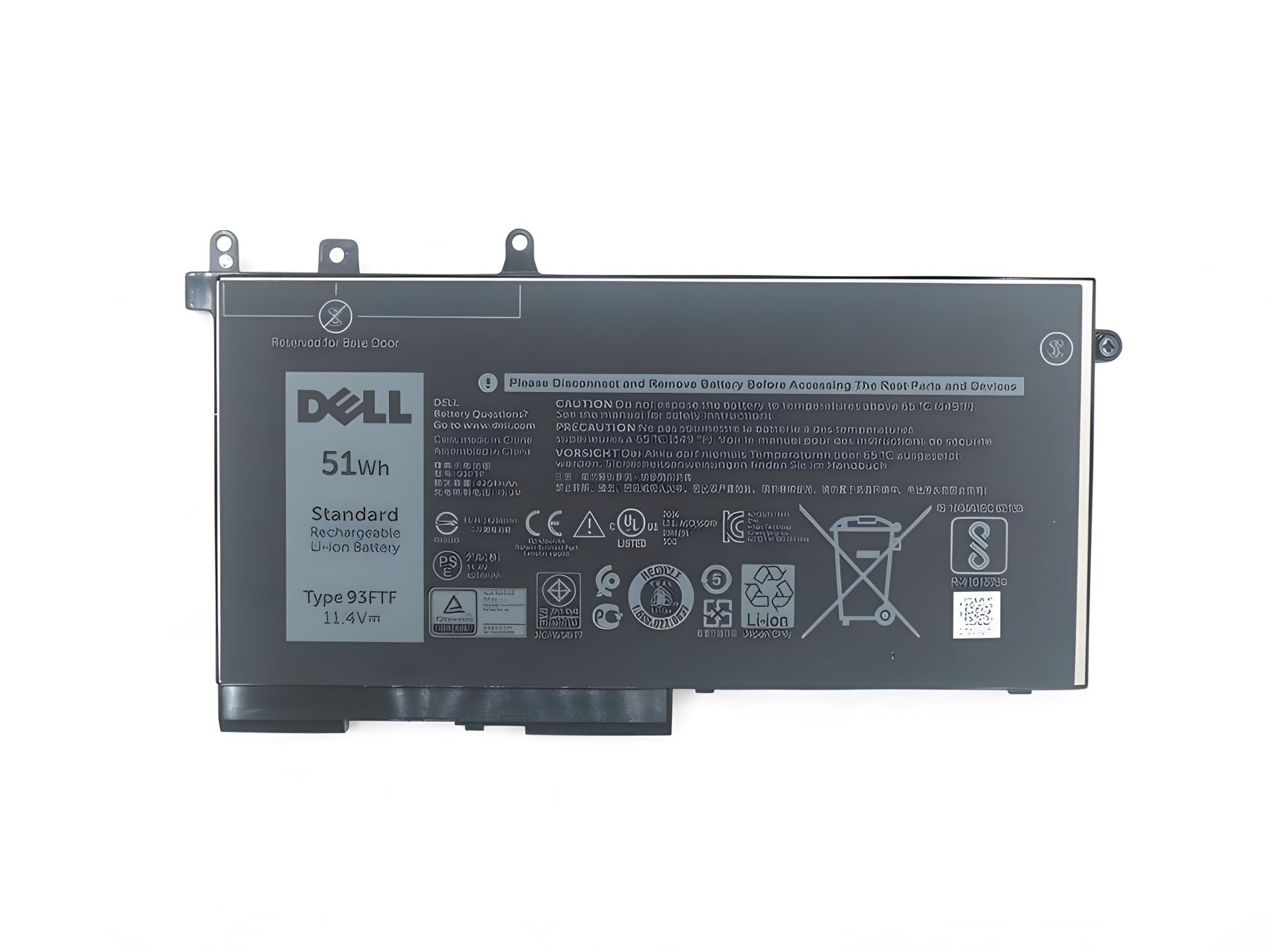 Акумулятор для ноутбука Dell Latitude E5480 E5490 E5491 E5580 E5590 5591 Precision M3520 M3530 (93FTF 11.4V 51Wh) Акумулятор для ноутбука Dell Latitude E5480 E5490 E5491 E5580 E5590 5591 Precision M3520 M3530 (93FTF 11.4V 51Wh)