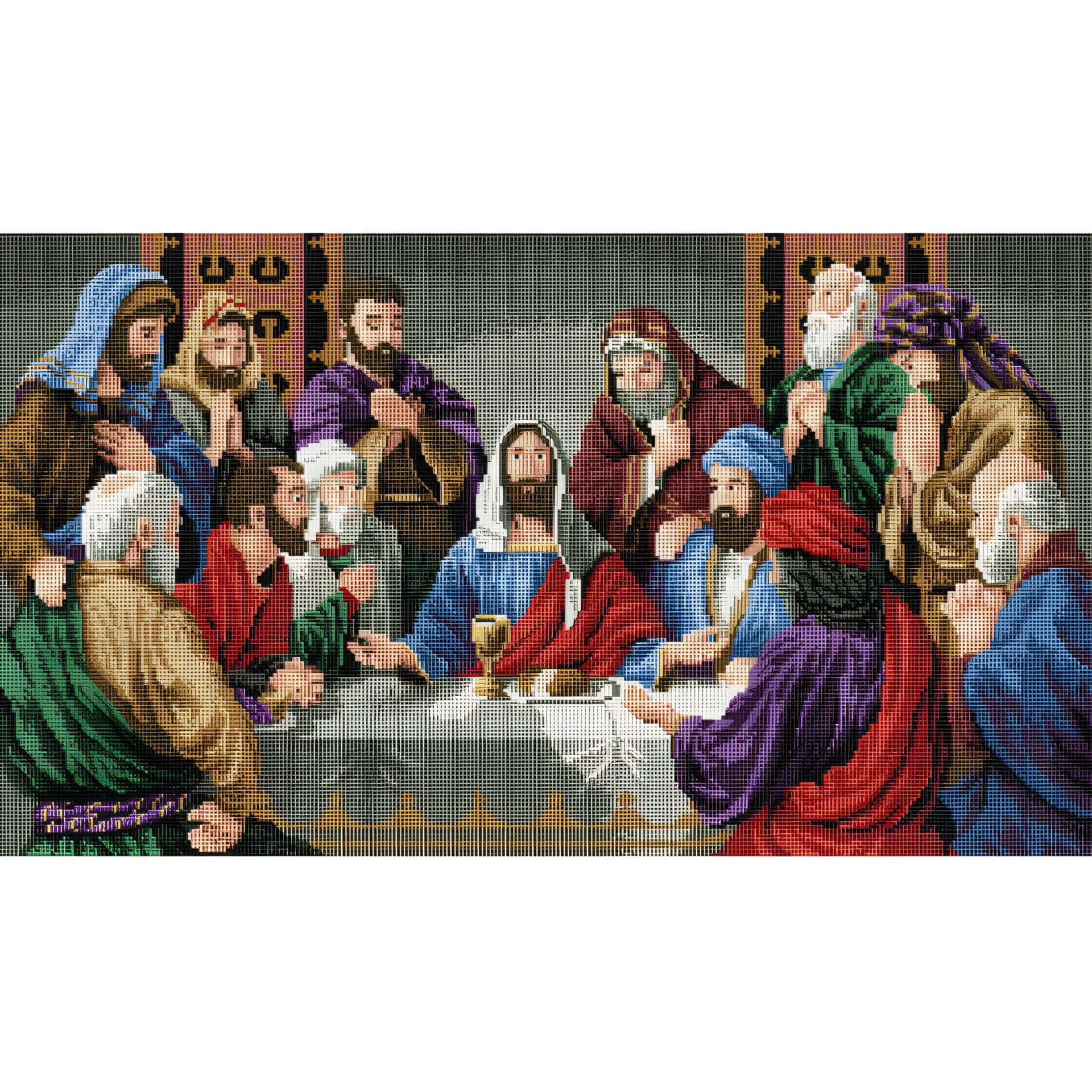 Алмазная икона мозаики Тайная Вечеря 40х70 см, ColorArt SS801 Алмазная икона мозаики Тайная Вечеря 40х70 см, ColorArt SS801