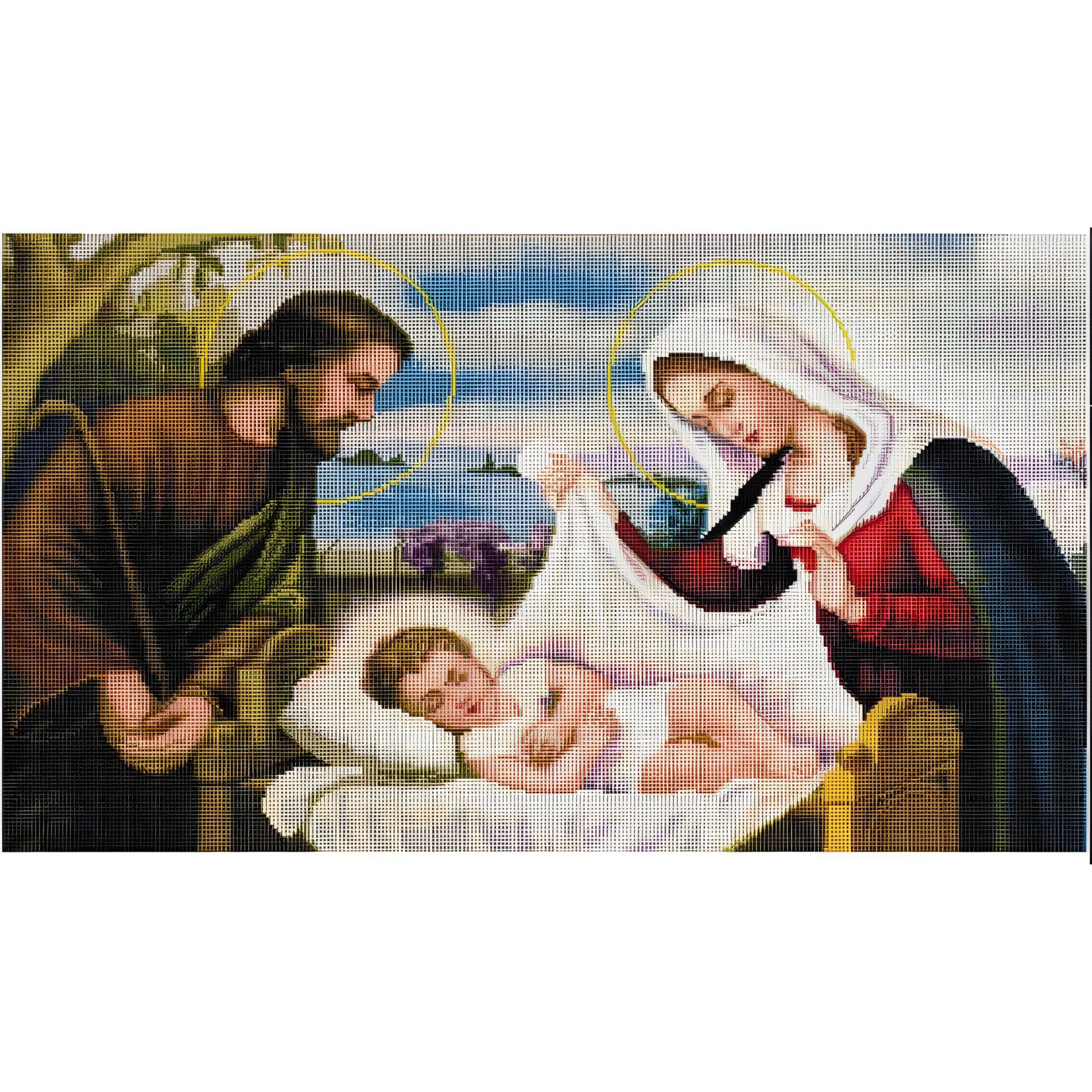 Икона Иисус в люльке алмазная мозаика 40х70 см, ColorArt SS802 Икона Иисус в люльке алмазная мозаика 40х70 см, ColorArt SS802