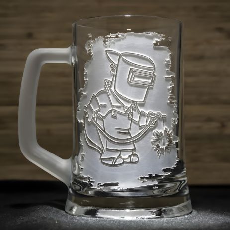Бокал для пива с гравировкой - идеальный подарок для сварщика