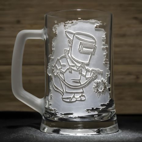 Пивний келих з гравіюванням - для зварювальника