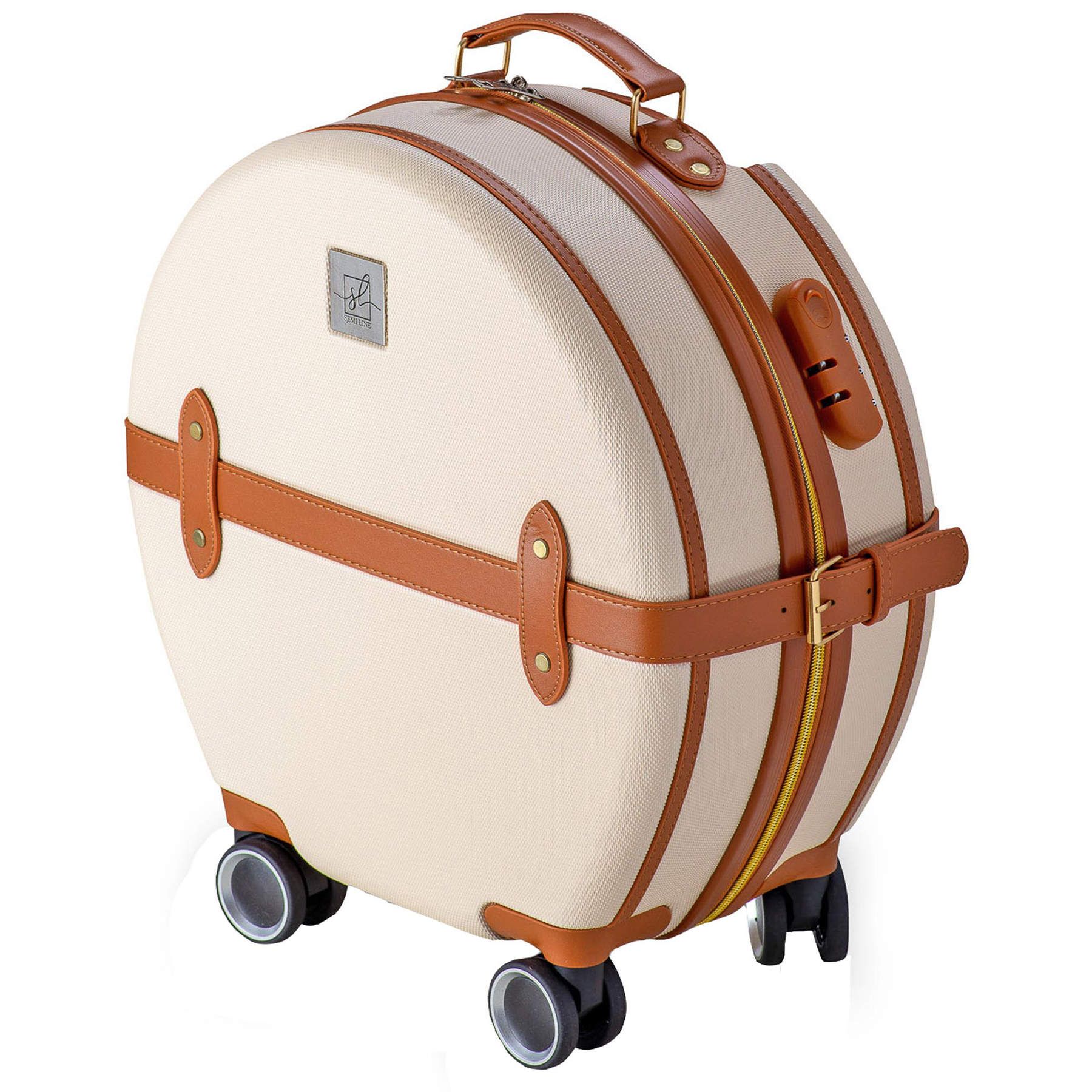 Валіза Semi Line 20" (S) Ecru/Brown (T5670-2) Валіза Semi Line 20" (S) Ecru/Brown (T5670-2)