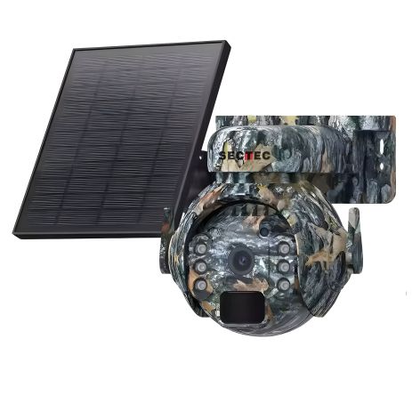 Мережева камера Hunter Trail 3MP, 4G Камуфляж + сонячна панель