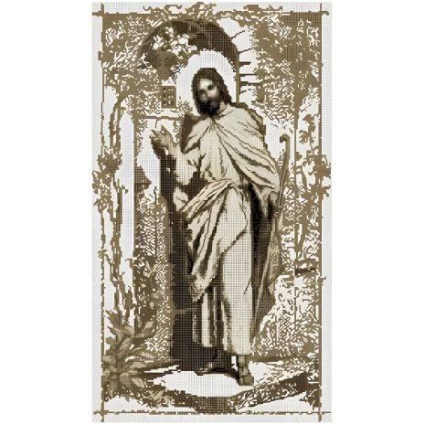 Алмазная мозаика "Иисус стучится в дверь" сепия 40х70 см ColorArt SS811 Алмазная мозаика "Иисус стучится в дверь" сепия 40х70 см ColorArt SS811