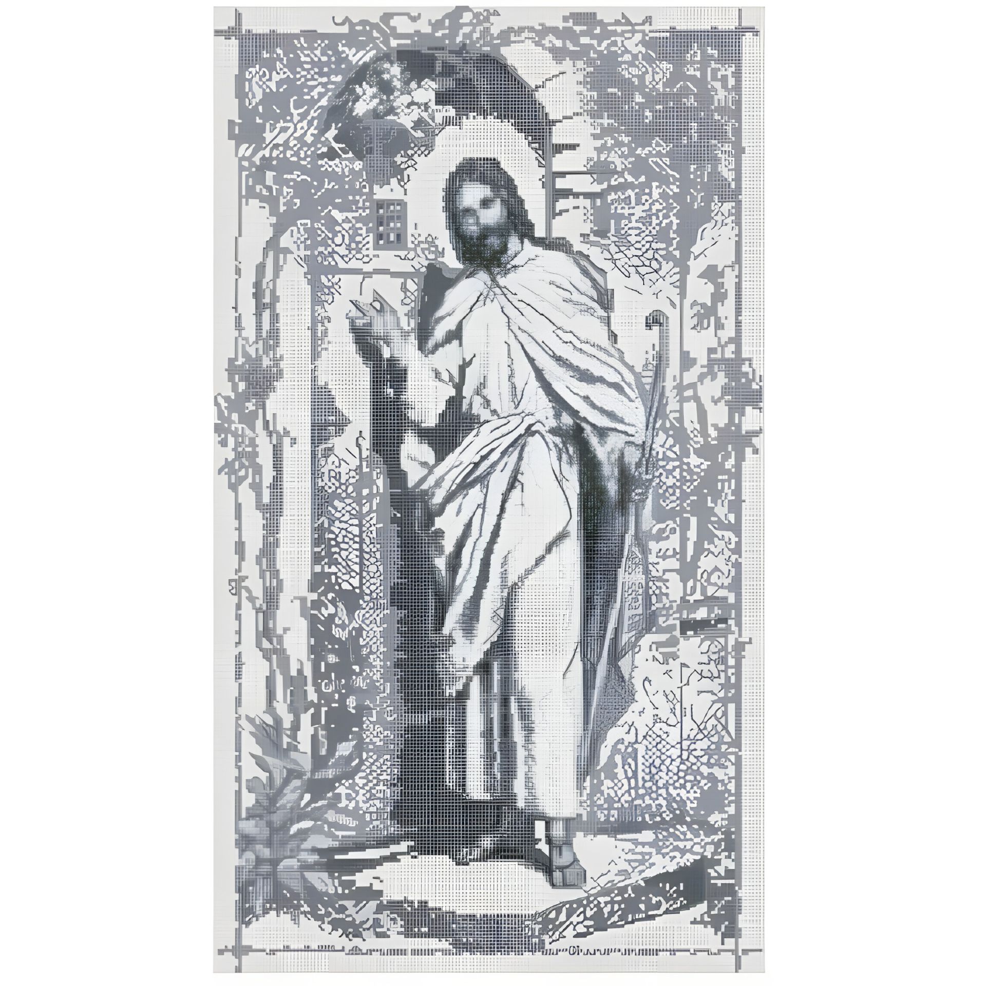 Ікона алмазна мозаїка Ісус стукає в двері в сірих кольорах 40х70 см ColorArt SS812 Ікона алмазна мозаїка Ісус стукає в двері в сірих кольорах 40х70 см ColorArt SS812