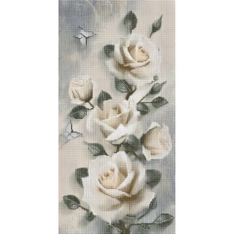 Мозаика из алмазов Белые розы панно 30х60 см ColorArt TS1301