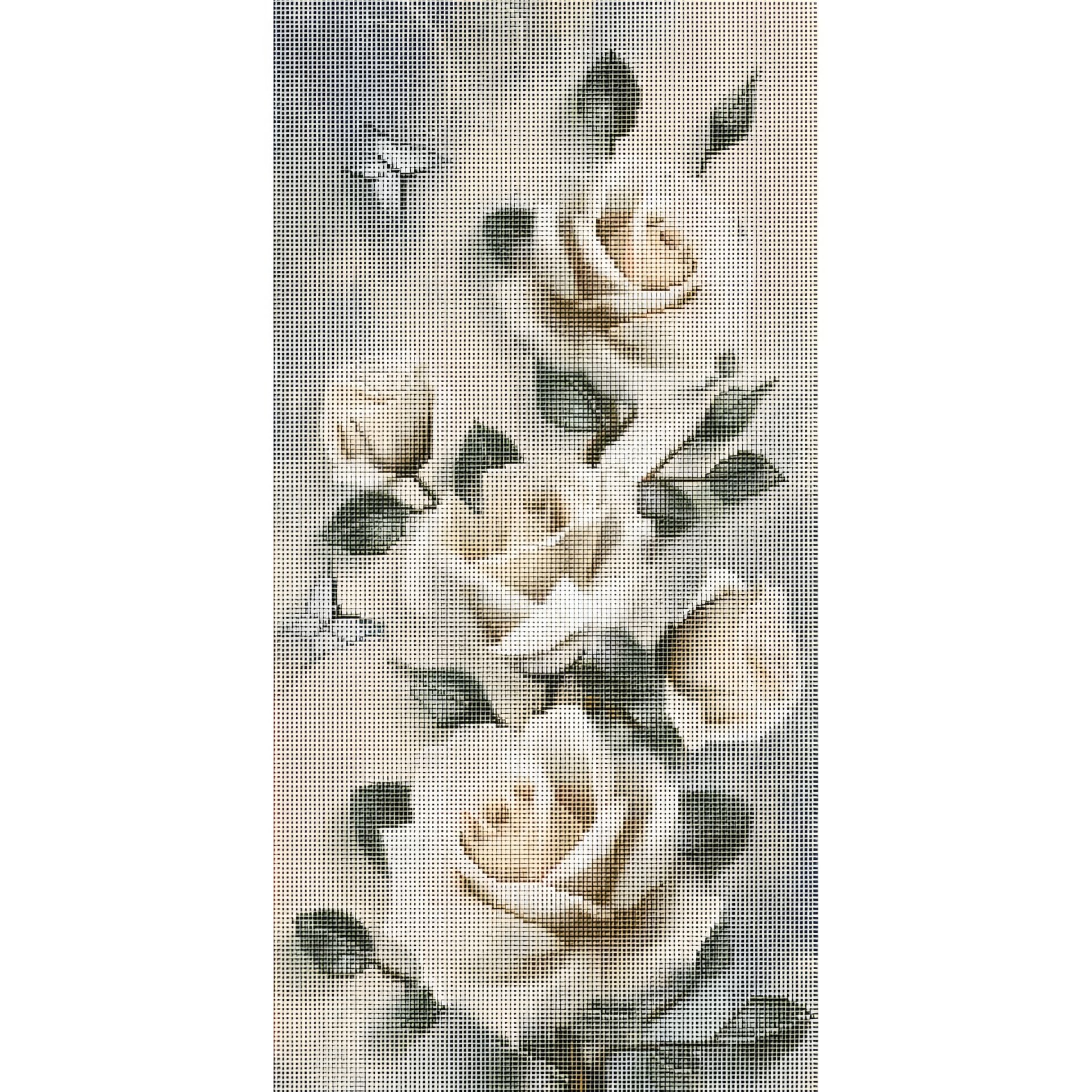 Алмазна мозаїка Білі троянди панно 30х60 см, ColorArt TS1301 Алмазна мозаїка Білі троянди панно 30х60 см, ColorArt TS1301