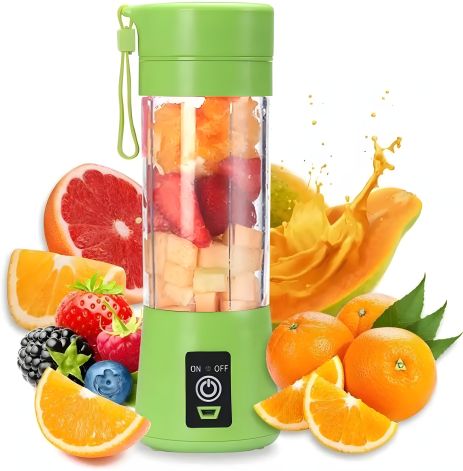 Зелений портативний USB блендер для смузі і фрешів