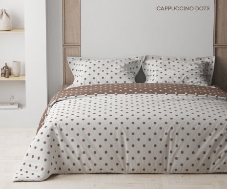 Комплект постільної білизни ТЕП "Happy Sleep" Cappuccino Dots, 50x70 двоспальний