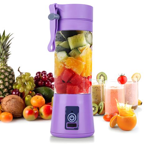 Портативний USB блендер для смузі та фрешів (фіолетовий) Портативний USB блендер для смузі та фрешів (фіолетовий)