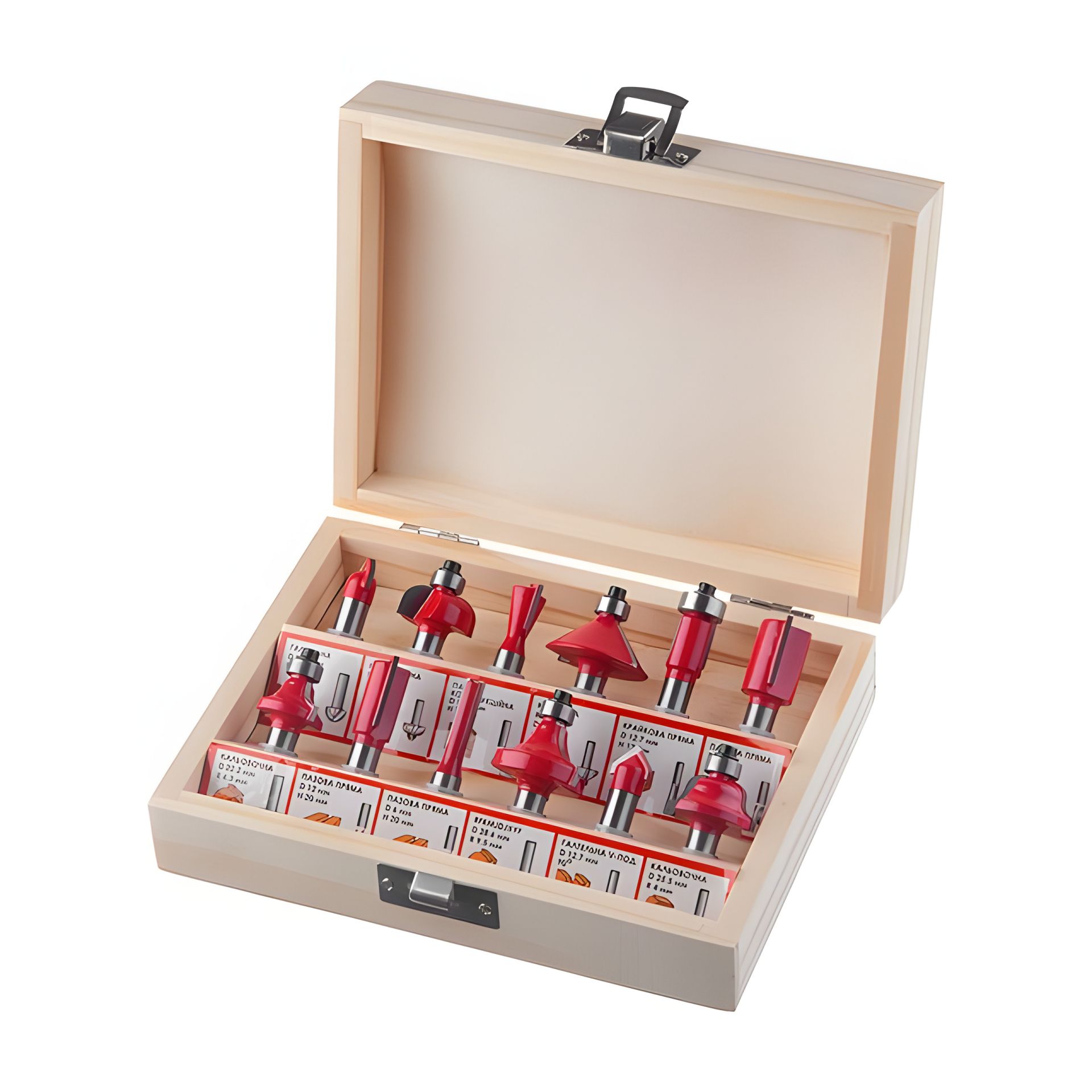 Набір для різьблення фрез по деревині, 12 шт. INTERTOOL HT-0071 Набір для різьблення фрез по деревині, 12 шт. INTERTOOL HT-0071