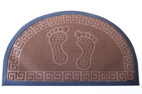 Вхідний напівкруглий килимок з бортом 45x75 см