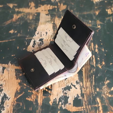 Кожаный кошелек портмоне GS в коричневом цвете Кожаный кошелек портмоне GS в коричневом цвете