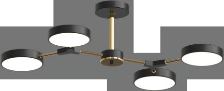 Люстра светодиодная акриловая Sirius B X13246/4 BK+FGD черная