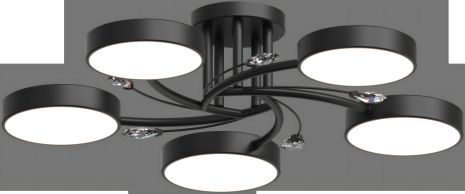 Акрилова світлодіодна люстра Sirius B X13255/5 BK чорна