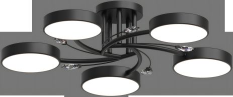 Черная светодиодная акриловая люстра Sirius B X13255/5 BK