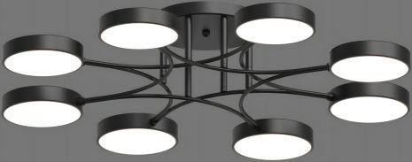 Люстра светодиодная акриловая Sirius B X13266/8 BK черная