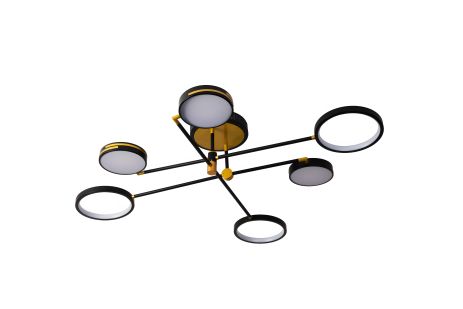 Світлодіодна люстра акрилова VALESO V LJ-4012 GD+BK