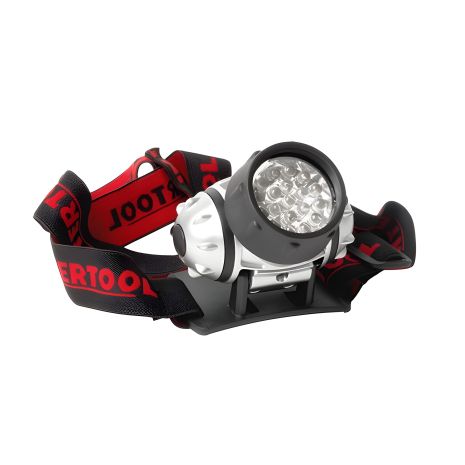 Налобный светодиодный фонарь INTERTOOL LB-0301 (4 режима, 19 LED, 45 лм, на батарейках 3 ААА)