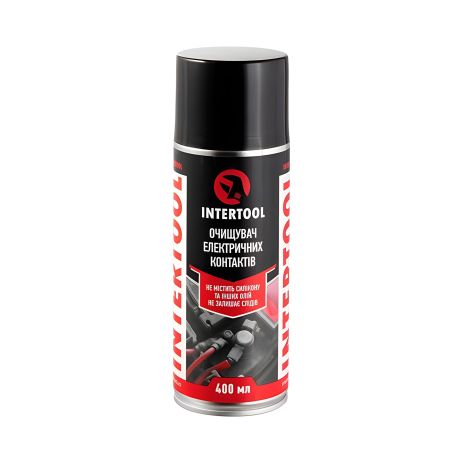 Аерозольний очищувач електроконтактів 400 мл, INTERTOOL FS-0074 Аерозольний очищувач електроконтактів 400 мл, INTERTOOL FS-0074