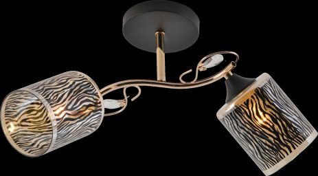 Люстра стельова V XA1517/2 BK+FGD