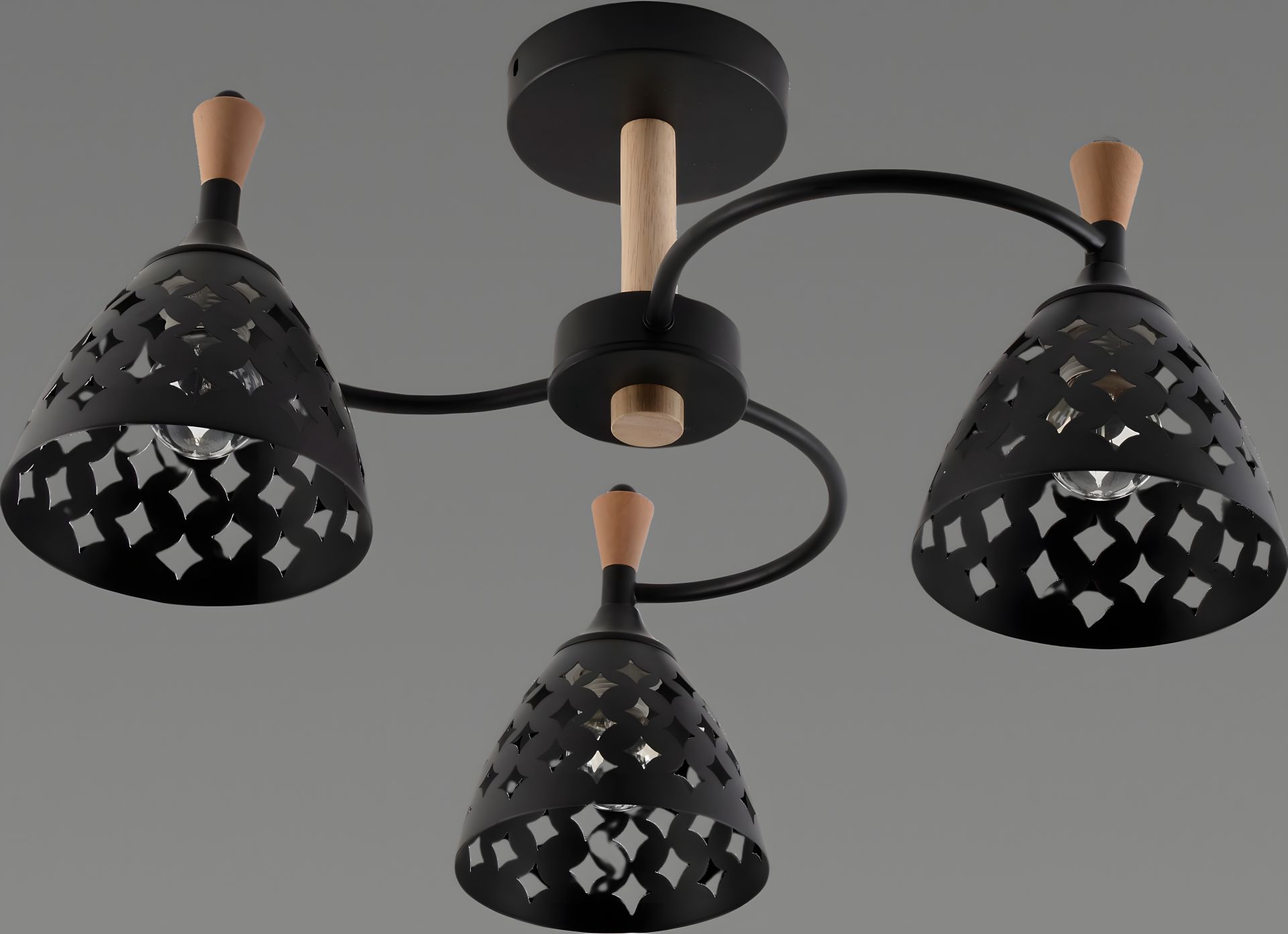 Декоративна люстра V XA1515/3 BK+WOOD Декоративна люстра V XA1515/3 BK+WOOD