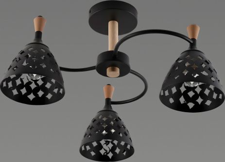 Декоративна люстра V XA1515/3 BK+WOOD Декоративна люстра V XA1515/3 BK+WOOD