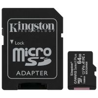 Карта пам`яті Kingston 64Gb, micro SD, Class 10, Canvas Select Plus