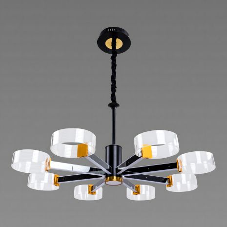 Акриловые светодиодные люстры Sirius N 3705-8 BLACK GD