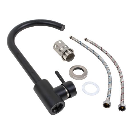 Черный матовый смеситель Platinum 56 B NESP (3008 А)