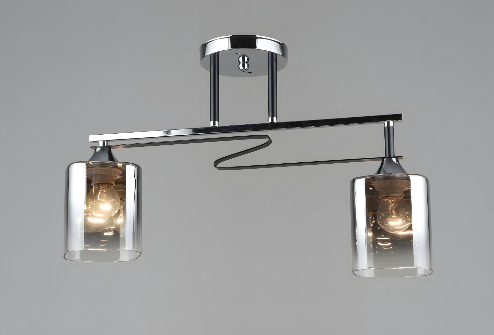 Потолочная люстра Sirius B A4057/2 CH+BK на 2 плафона Потолочная люстра Sirius B A4057/2 CH+BK на 2 плафона