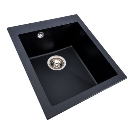 Гранитная мойка для кухни VALESO SOKIL 4150 матовая Черная