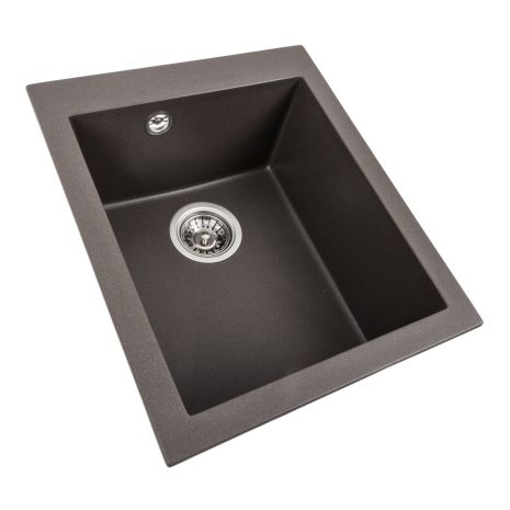 Гранітна мийка для кухні VALESO 4150 SOKIL матова Темна скеля