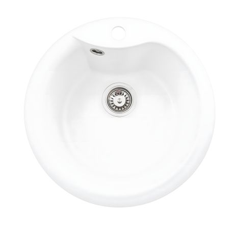 Кухонная гранитная мойка VALESO TURAS 480, матовая белоснежная Кухонная гранитная мойка VALESO TURAS 480, матовая белоснежная