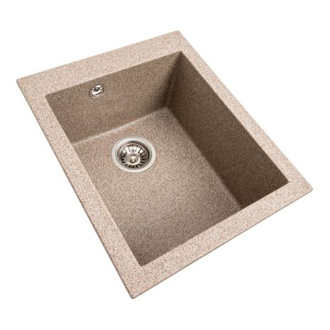 Гранітна мийка для кухні VALESO 4150 SOKIL матова (карамель)