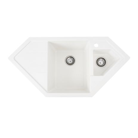 Гранітна кухонна мийка VALESO 9950 PANDORA матова, білосніжна Гранітна кухонна мийка VALESO 9950 PANDORA матова, білосніжна