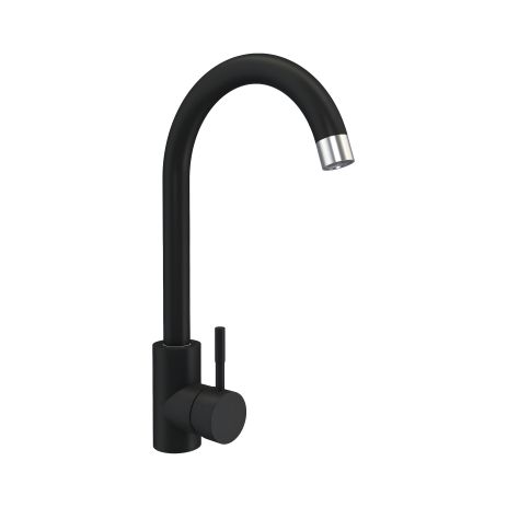 Кухонний змішувач CHAMPION SUS-011(N) з нержавіючої сталі (шланги в комплекті) Чорний матовий