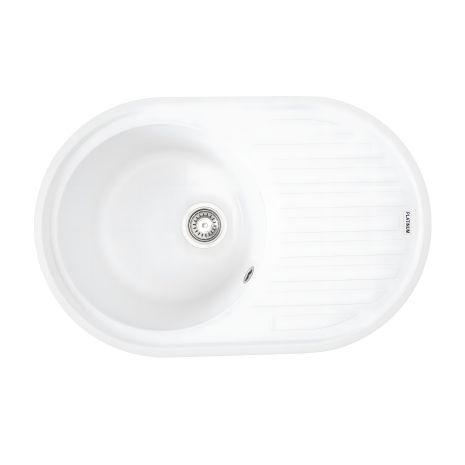 Гранитная мойка для кухни VALESO LIRA 7750 матовая Белоснежная