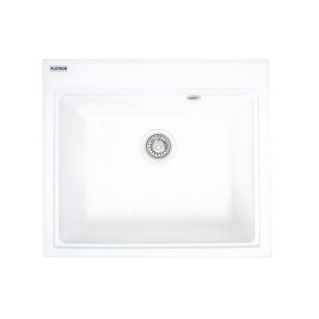 Гранитная мойка Valeso 5852 Vesta матовая снежно-белая Гранитная мойка Valeso 5852 Vesta матовая снежно-белая