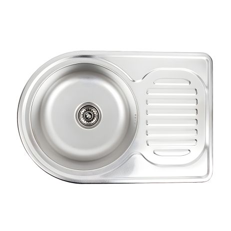 Кухонна мийка Platinum ДЕКОР з нержавіючої сталі 6745 (0,8/180 мм)