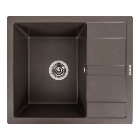 Гранітна кухонна мийка Platinum 5851 ARIA матова Темна скеля