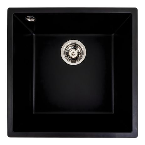 Кухонная мойка из гранита VALESO 4040 RUBA черный матовый Кухонная мойка из гранита VALESO 4040 RUBA черный матовый