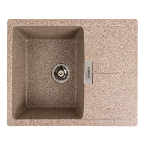 Гранітна мийка для кухні Platinum 6250 ZIRKONE матова Карамель