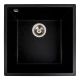 Мийка для кухні гранітна VALESO RUBA 4040 матова Чорний металік