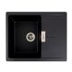 Кухонная гранитная мойка VALESO ZIRKONE 6250, матовая черная