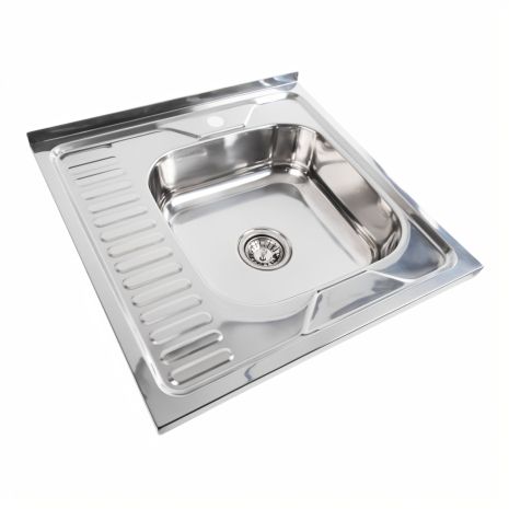 Кухонная мойка из нержавеющей стали Valeso ПОЛИРОВКА 6060 R (0,7/160 мм)