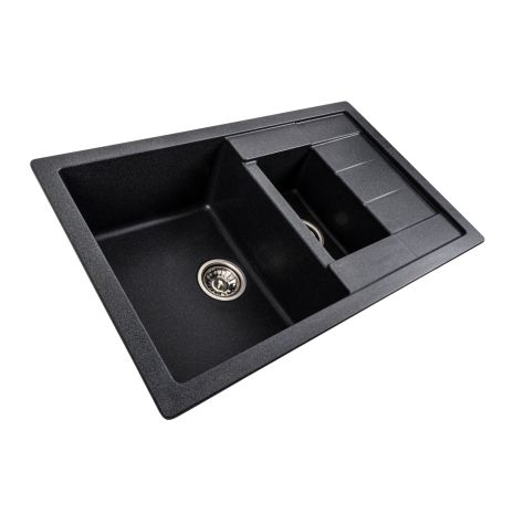 Гранітна мийка для кухні VALESO TOSKANA 7850W матова Карбон